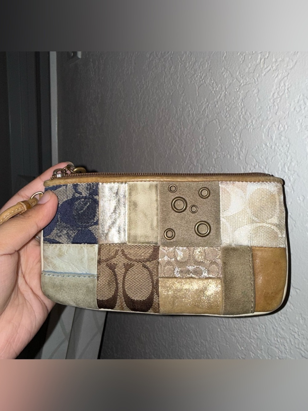 Coach Patchwork wristlet